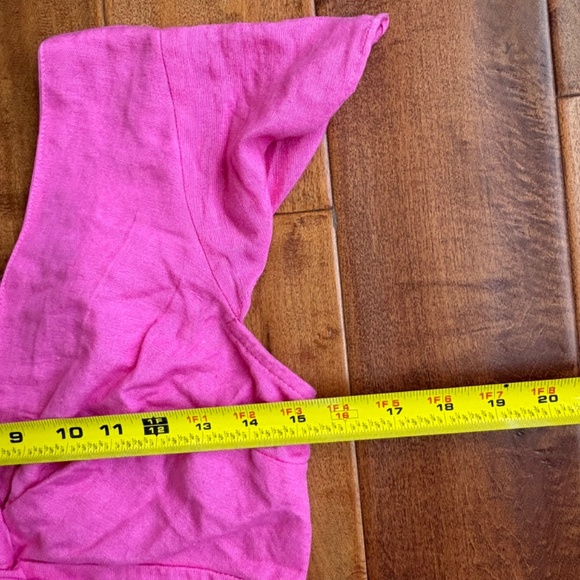 JAPNA Smocked Cropped Tops Pink & Blue L - Picture 6 of 11